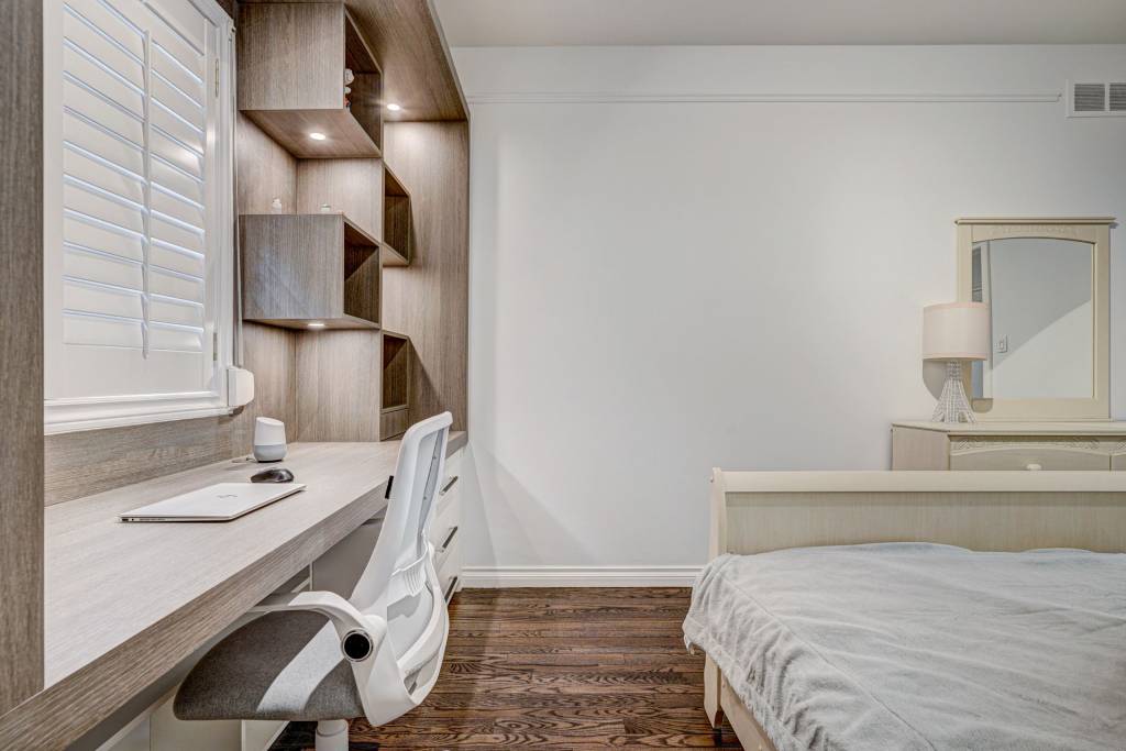 Custom Wall Units in Luxury Bedroom