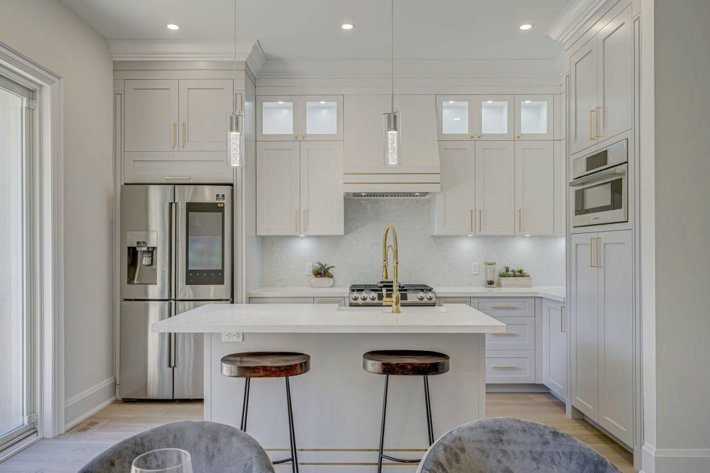 Backlit Kitchen Cabinets in Custom Kitchen