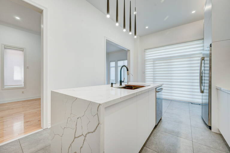 quartz-one-slab-waterfall-kitchen-island