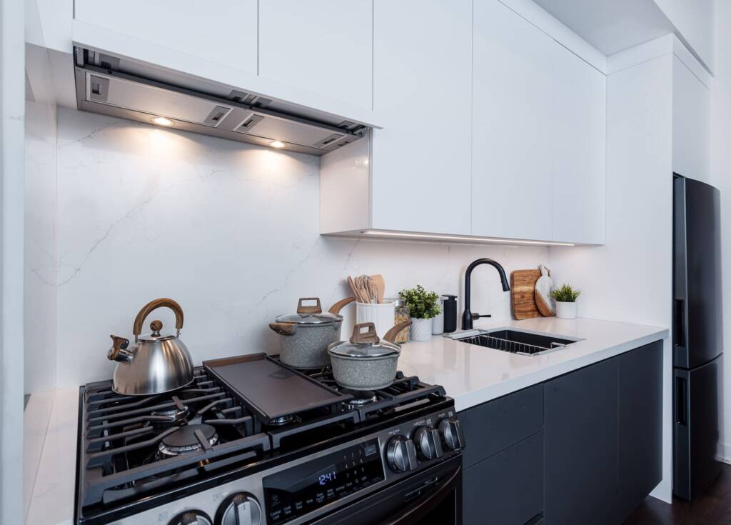 condo kitchen renovation in toronto with home appliances